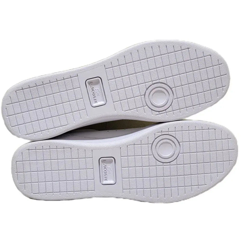 Lacoste Men Carnaby Set 224 Low Top Sneakers Size US 10.5 White Leather